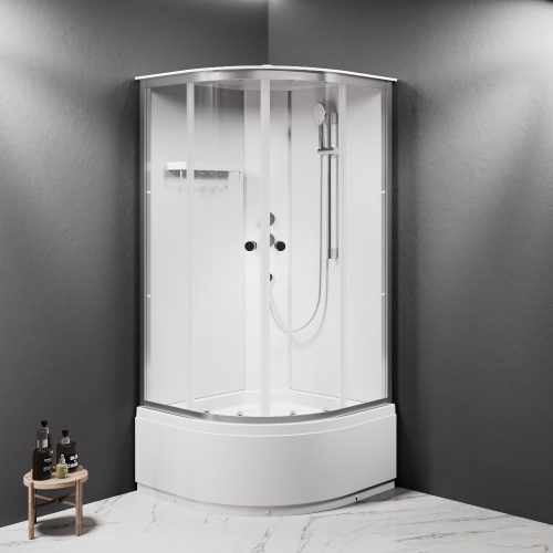 Душевая кабина Am.Pm X-Joy W94C-401A-090MT 88х88 четверть круга без крыши ориентация универсальная