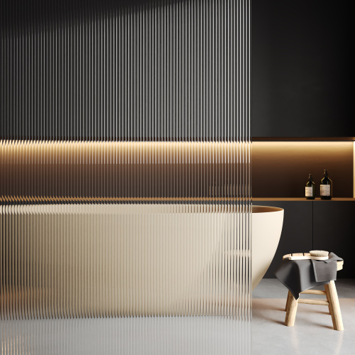 Душевая перегородка WasserKRAFT Rur 30W 30W46BG-FL 110х200 стекло рифленое профиль золото матовое - фото 2