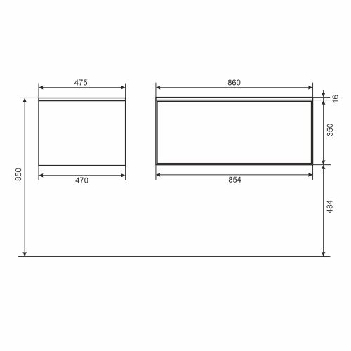 Тумба с раковиной Uperwood Parma Premium 39330205466 86х48х37 цвет белый матовый - фото 2