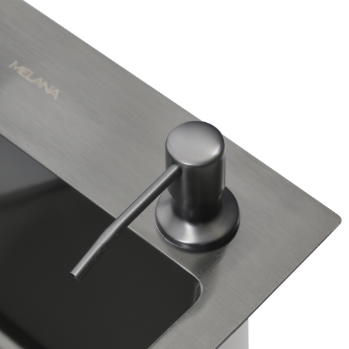 Кухонная мойка Melana ProfLine MLN-D6045HB+3 графит 60х45 цвет графит поверхность матовая - фото 3