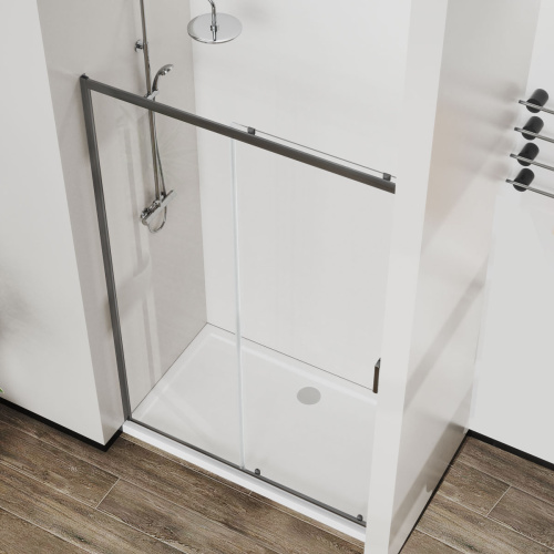 Душевая дверь Vincea City VDS-5CT120CLGM 120х195 стекло прозрачное профиль вороненая сталь - фото 3