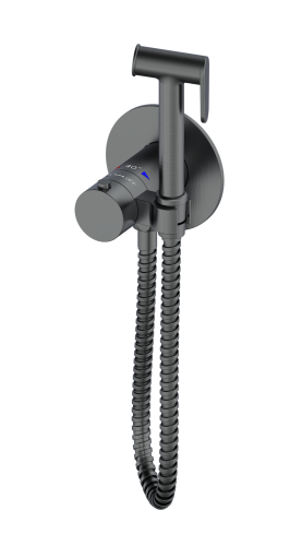 Гигиенический душ со смесителем AltroBagno BM AltroBagnoOggetto060404GM оружейная сталь - фото 2
