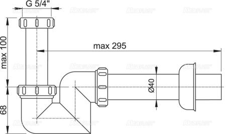 Сифон для раковины Alcadrain A45F-DN40 белый
