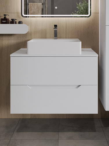 Тумба с раковиной Orange Line Li-80TuwMDF+B04-500W 81х46х66 - фото 3