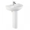 Раковина из сантехнического фарфора Vitra FIT 6894B099-1776 60х40 подвесная цвет белый 1 отверстие под смеситель