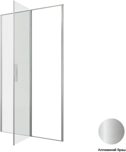 Душевая дверь Allen Brau Priority 3.31008.BA 120х200 стекло прозрачное профиль серебро брашированное - фото 3