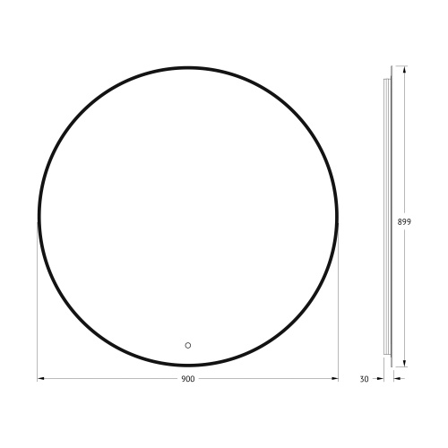 Зеркало в ванную Defesto AURA DF 2986S 90х90 - фото 2