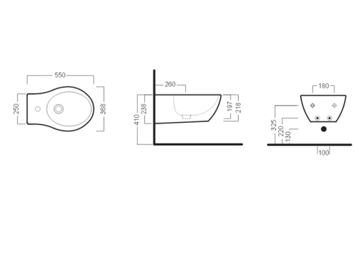 Биде Hatria NIDO YXNI01 подвесное - фото 3