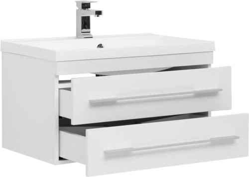 Тумба с раковиной Aquanet Нота 00287707 75х48х44 подвесная цвет белый - фото 2