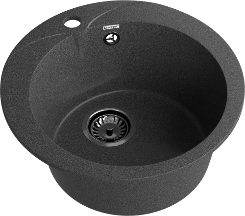 Кухонная мойка Granfest Rondo R-480 графит 48х48 цвет графит поверхность матовая - фото 2
