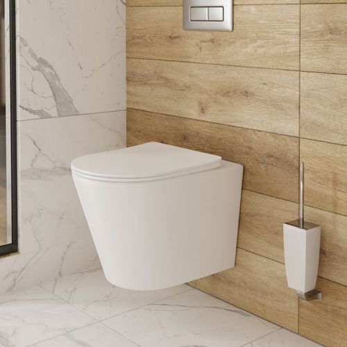 Унитаз подвесной IDDIS Calipso CALRNSEi25 белый с сиденьем микролифт безободковый смыв воронка-водоворот - фото 2