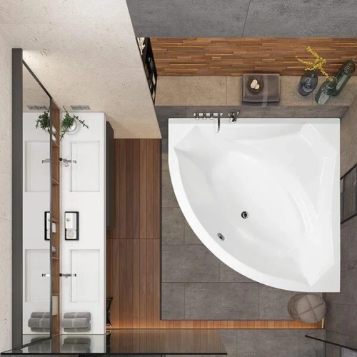 Ванна акриловая Vagnerplast Veronela VPBA140VEA3X-04 140х140 угловая четверть круга без каркаса - фото 3