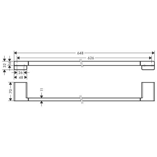Полотенцедержатель Hansgrohe AddStoris 41747140 - фото 2