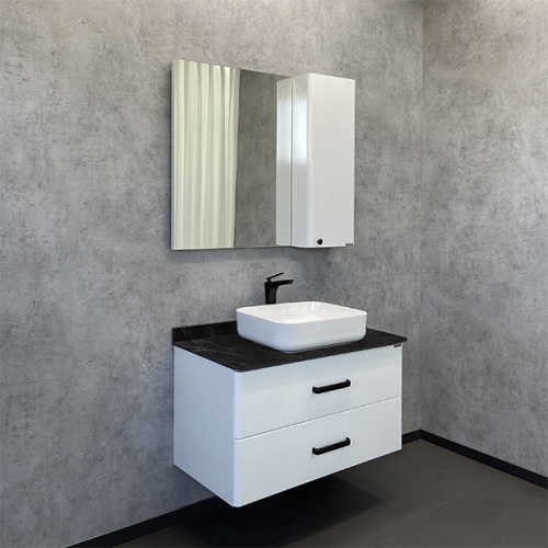 Тумба с раковиной Comforty Амстердам 00-00014001CF 95х50х65 подвесная цвет белый - фото 4