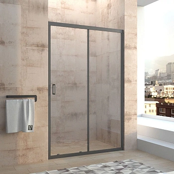 Душевая дверь Veconi Vianno VN40B-140-01-C1 140х185 стекло прозрачное профиль черный