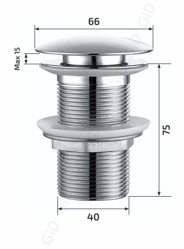 Донный клапан Gid Minucia Ch100 (73302K) - фото 3
