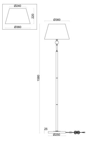 Торшер Freya Rosemary FR5190FL-01BS1 - фото 2