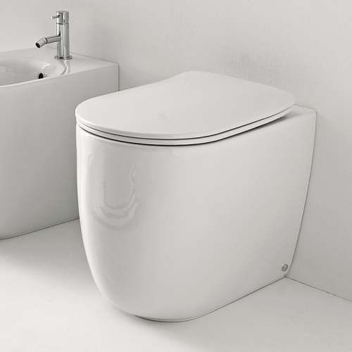 Чаша унитаза приставная Kerasan Nolita 531801 цвет белый глянцевый без сиденья безободковая каскадный смыв