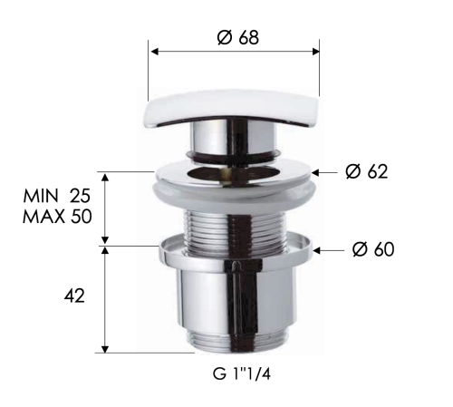 Донный клапан Remer  904SCC2114 - фото 2
