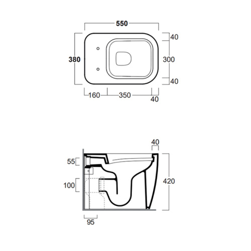 Чаша унитаза напольная Simas Henges HE01bi цвет белый без сиденья безободковая каскадный смыв - фото 2