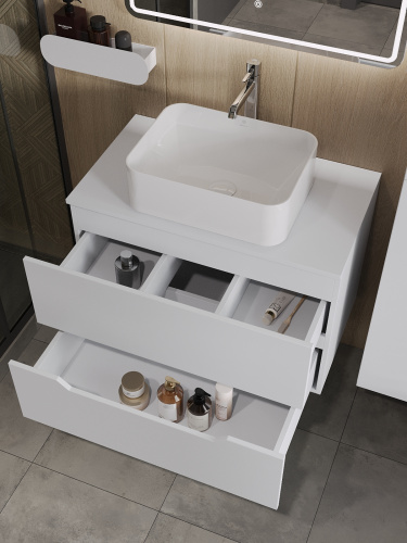 Тумба с раковиной Orange Line Li-80TuwMDF+B02-460W 81х46х68 - фото 4