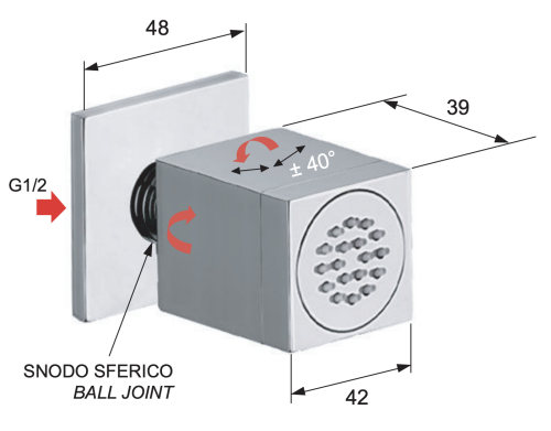Форсунка гидромассажная Remer Q34JET - фото 2