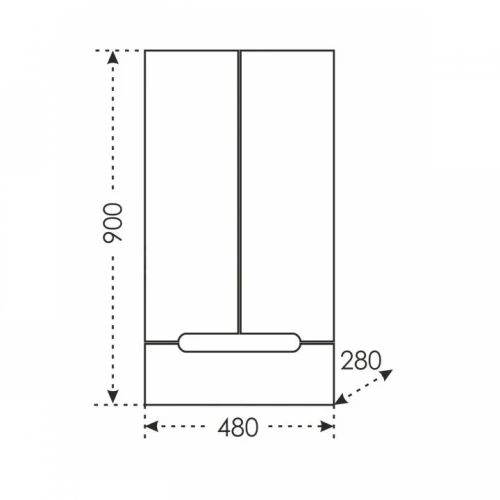 Шкаф СанТа Лондон 424003 48х30х90 подвесной цвет белый - фото 3