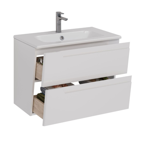 Тумба под раковину LeMark Miano LM06M80T 73х44х58 подвесная цвет белый - фото 2