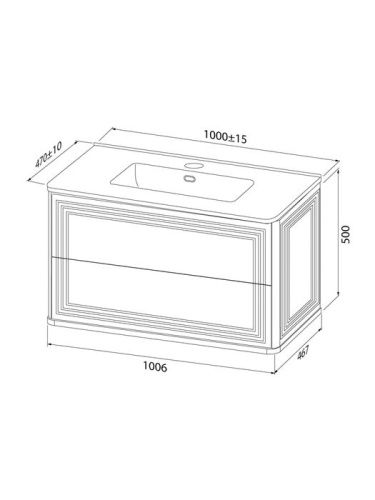 Тумба с раковиной IDDIS Oxford Neo OXN10D0i95K 101х47х50 подвесная цвет темно-серый - фото 5