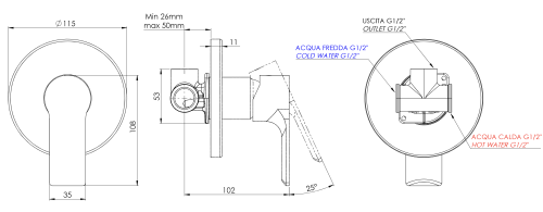 Смеситель для душа Mariani Kali B14179KL встраиваемый в стену черный - фото 2