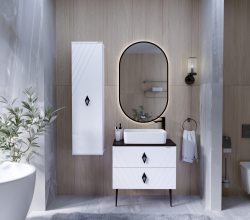 Столешница Grossman Вива 507003 70х45 накладная цвет черный - фото 4