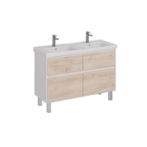 Тумба под раковину LeMark Combi LM03C125T-dub 120х45х68 напольная/подвесная цвет дуб канти/белый - фото 5