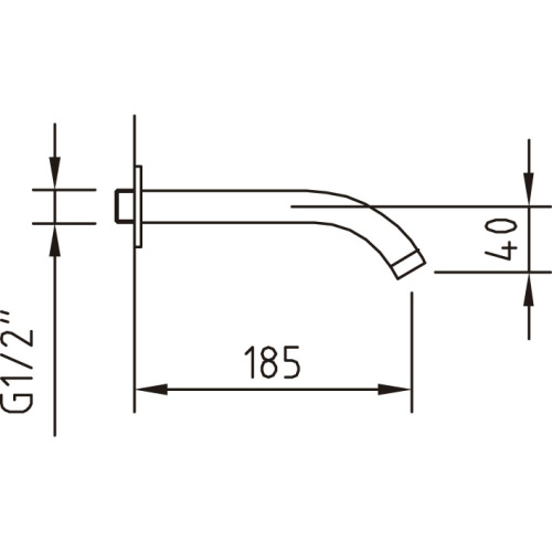 Излив Clever CAIMAN 98004 настенный хром - фото 2