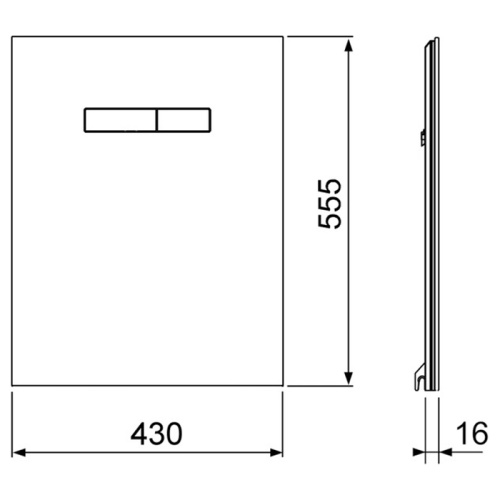 Панель смыва механическая Tece TECElux 9650005 цвет черный - фото 2