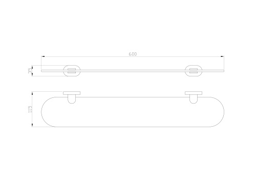 Полка для ванной комнаты Wonzon & Woghand First WW-8427 - фото 2