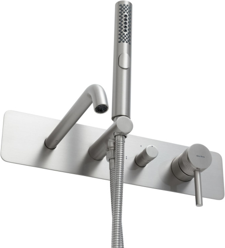 Смеситель для ванны с душем Allen Brau Priority 5.31A06-BN встраиваемый в стену никель - фото 2