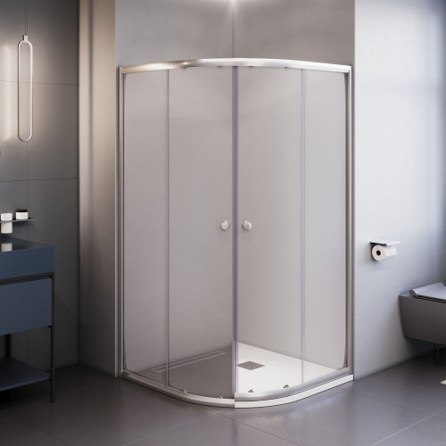 Душевой уголок RGW Dolphin 28912900-11 100х100 стекло прозрачное профиль хром глянцевый без поддона - фото 3