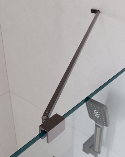 Душевой уголок Cezares SLIDER SLIDER-AH-1-80-100/110-C-GM 100х80 стекло прозрачное профиль оружейная сталь без поддона - фото 4