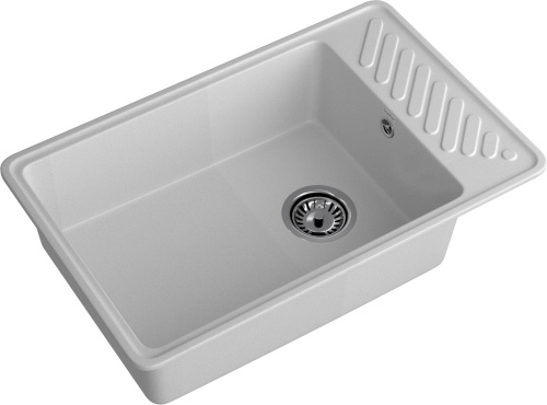 Кухонная мойка Granfest Quarz 51 серый 75х48 цвет серый поверхность матовая - фото 2