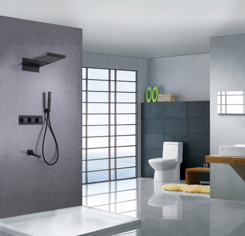 Душевая система ABBER AF8253B встраиваемая в стену с термостатом - фото 2