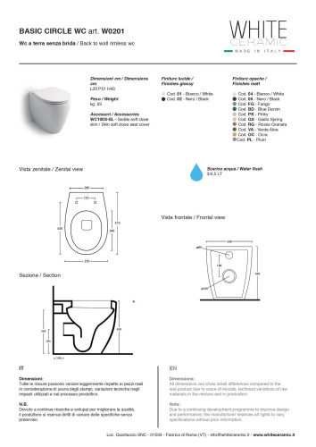 Чаша унитаза приставная White Ceramic Basic W020105 цвет черный матовый без сиденья безободковая - фото 2