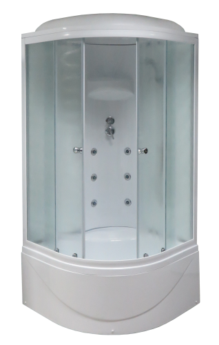 Душевая кабина Royal Bath ВК RB100BK3-WC 100х100 четверть круга с крышей