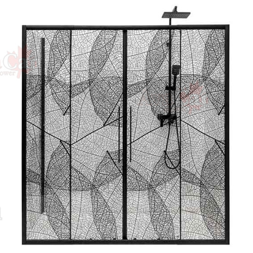 Душевая дверь AvaCan FB2-170 190х195 стекло тонированное профиль черный - фото 5