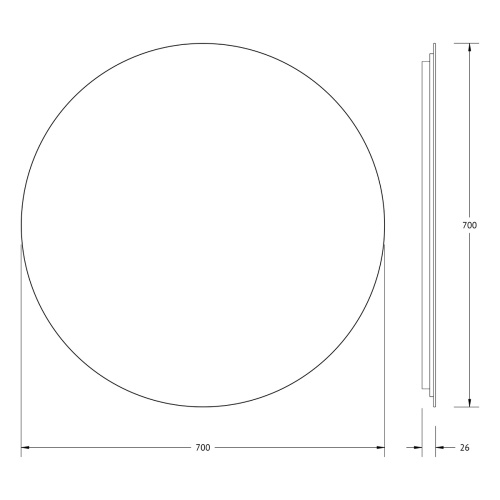 Зеркало в ванную Defesto OPTI DF 2854 70х70 - фото 2