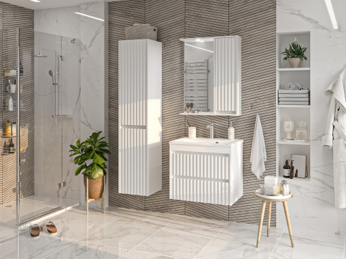 Зеркало-шкаф Brevita Balaton BAL-04065-01-П 63х14х80 подвесной цвет белый - фото 5