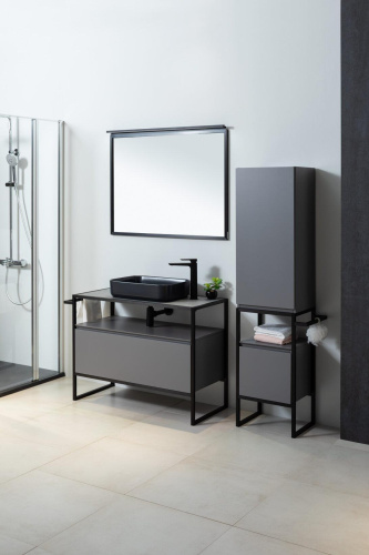 Зеркало в ванную Allen Brau Priority 1.31017.BB 100х75 цвет черный - фото 5