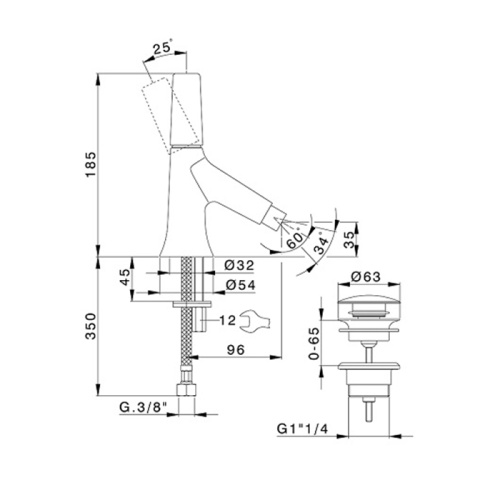 Смеситель Cisal Vita VI00055440 на биде черный матовый - фото 2