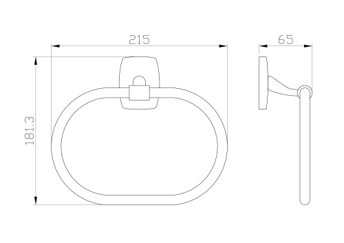Полотенцедержатель (кольцо) Wonzon & Woghand Porto WW-1003 - фото 2