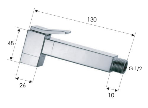 Лейка гигиенического душа Remer 332OSNO черный матовый - фото 3