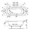Ванна акриловая Vagnerplast Nymfa VPBA167NYM2E-04 160х70 пристенная прямоугольная без каркаса